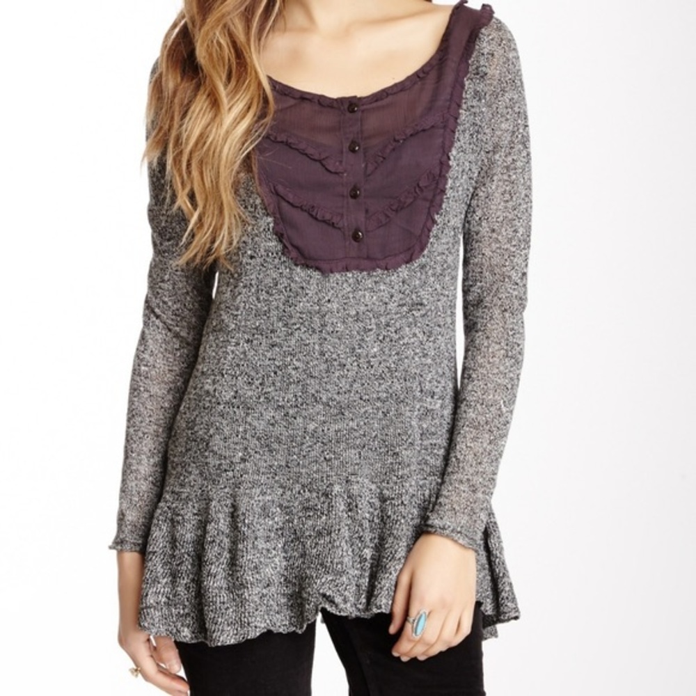 Free People | Candy Yoke Peplum Tunic